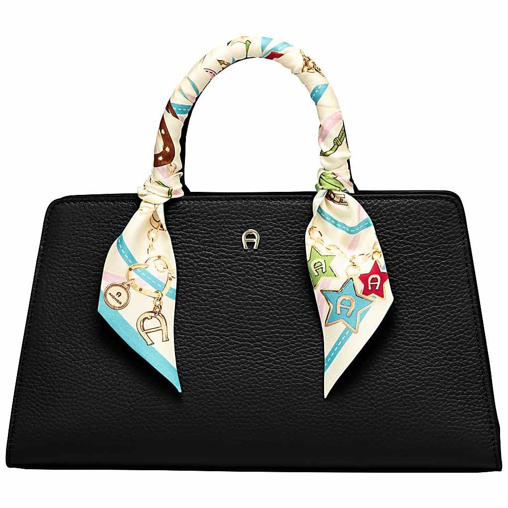 AIGNER CYBILL HANDTASCHE STRETCH M - SCHWARZ