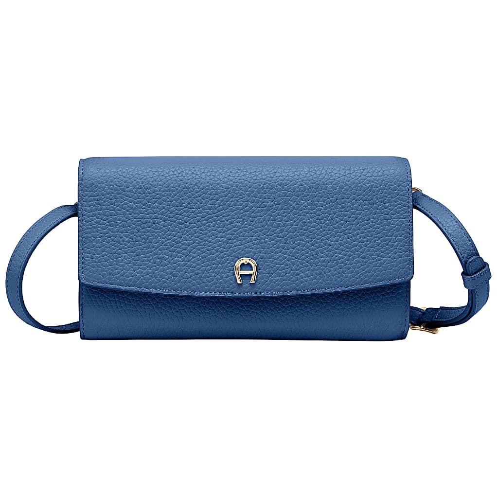 AIGNER PORTEMONNAIE MIT SCHULTERRIEMEN - BLAU