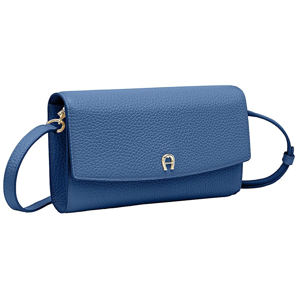 AIGNER PORTEMONNAIE MIT SCHULTERRIEMEN - BLAU