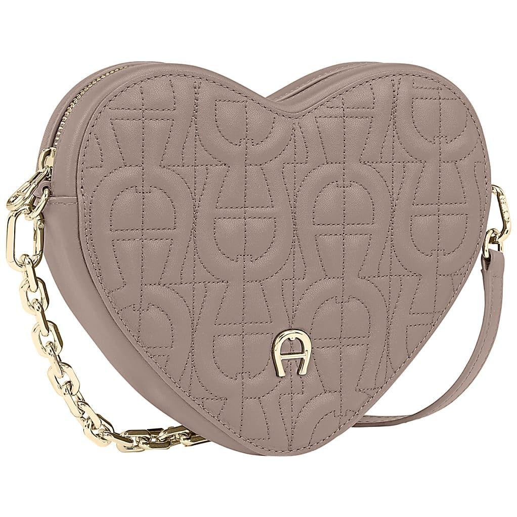 AIGNER HEART POUCH - GRAU