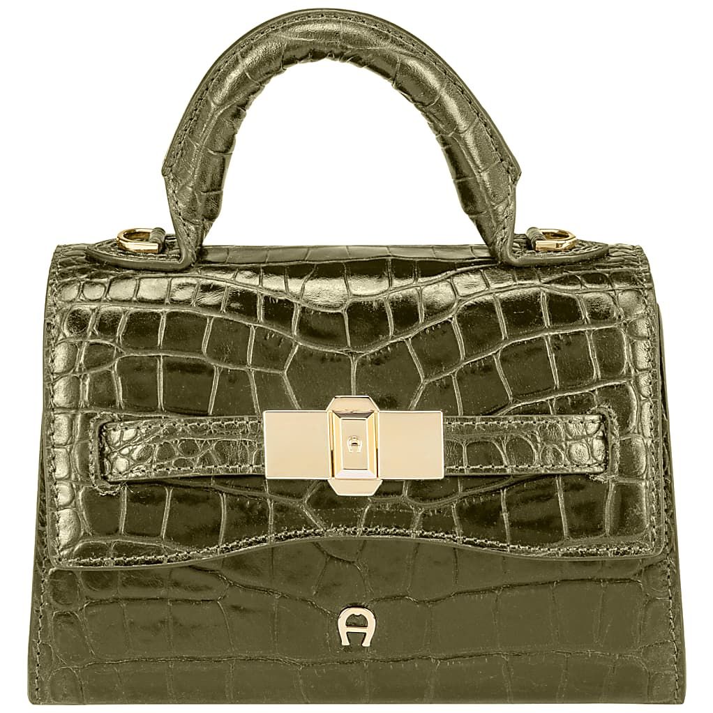 AIGNER FARAH COCCODRILLO HANDTASCHE XS - GRUEN