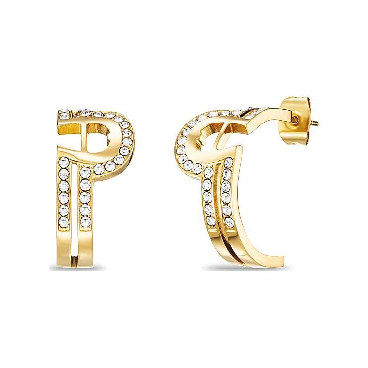 AIGNER OHRRINGE MIT LOGO - GOLD