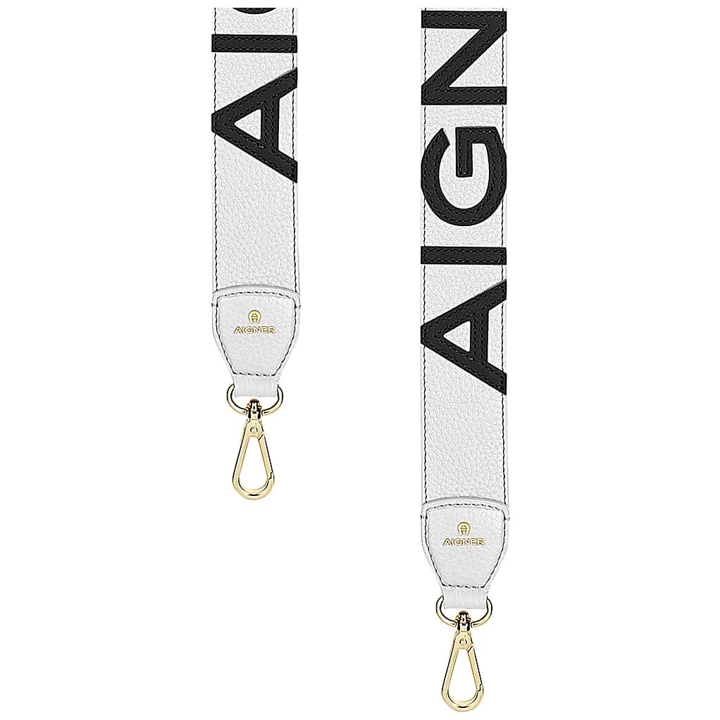 AIGNER LOGO SCHULTERRIEMEN 100 CM - WEIß
