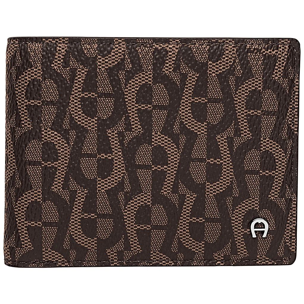 AIGNER PORTEMONNAIE LOGO - BRAUN