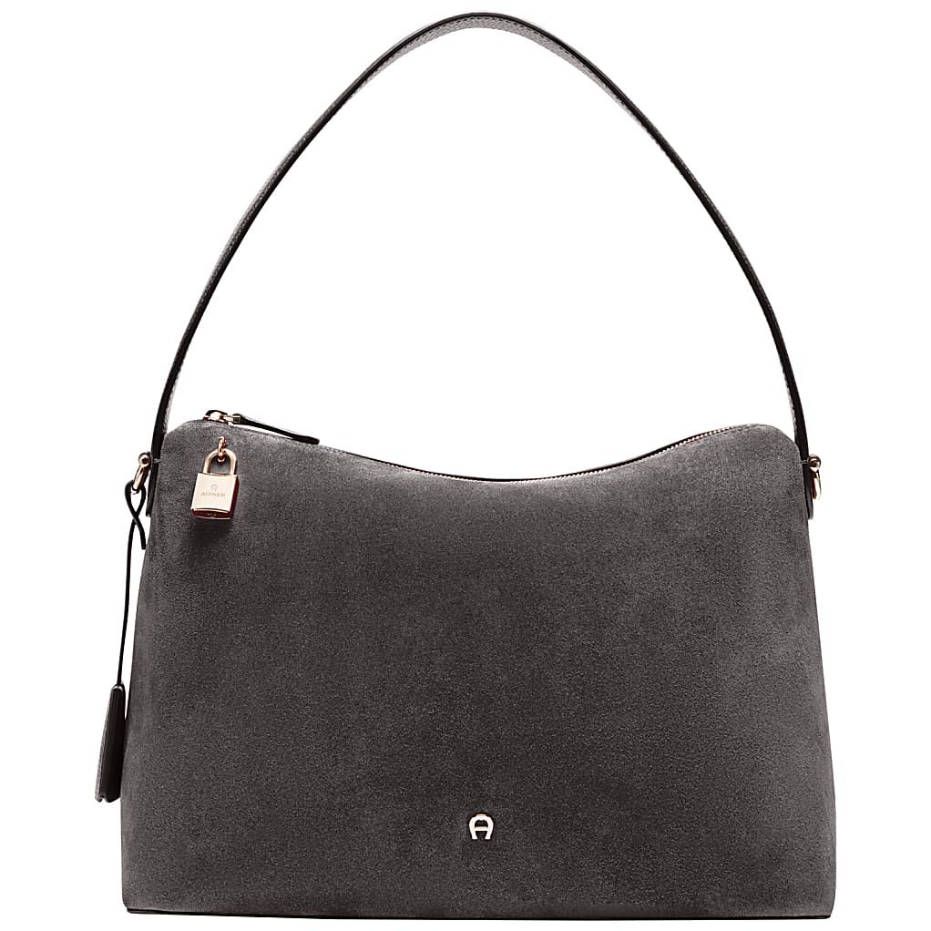 AIGNER DELIA SUEDE BEUTELTASCHE M - GRAU