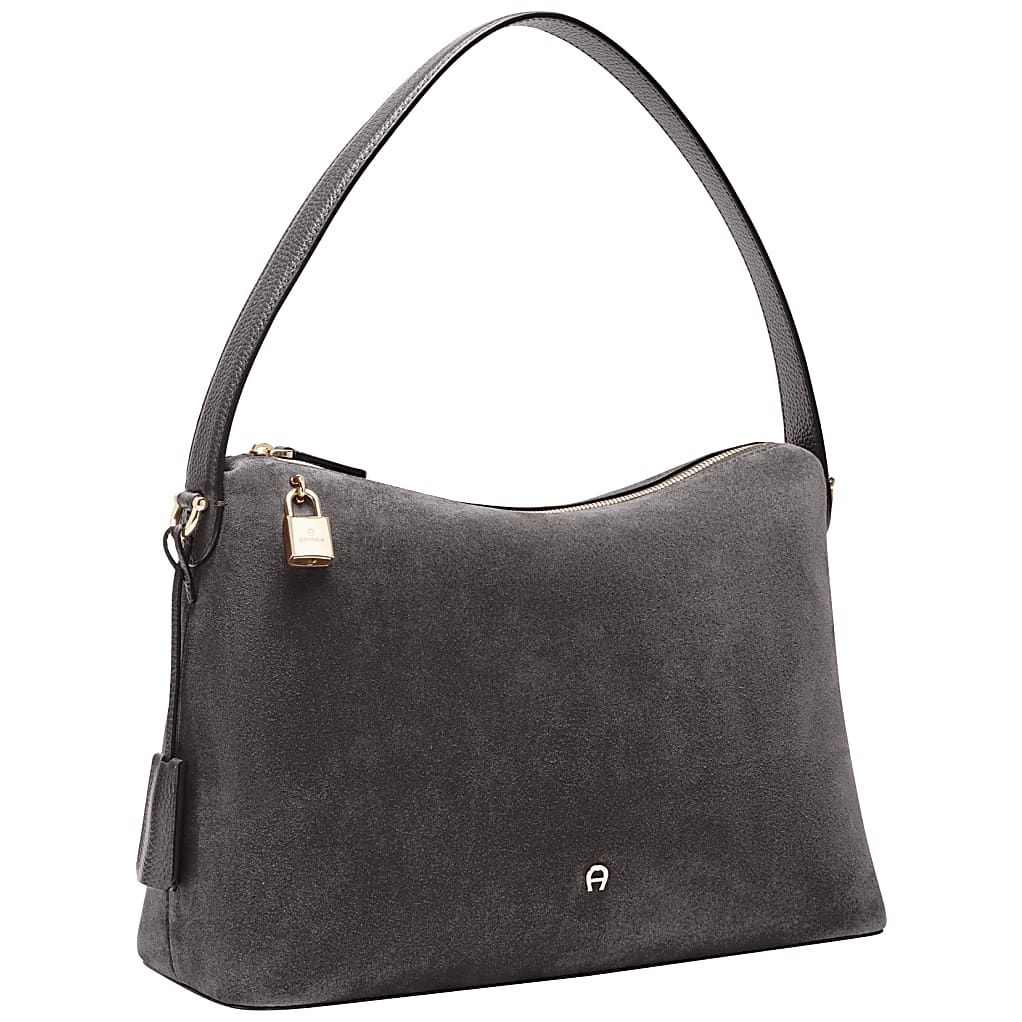 AIGNER DELIA SUEDE BEUTELTASCHE M - GRAU
