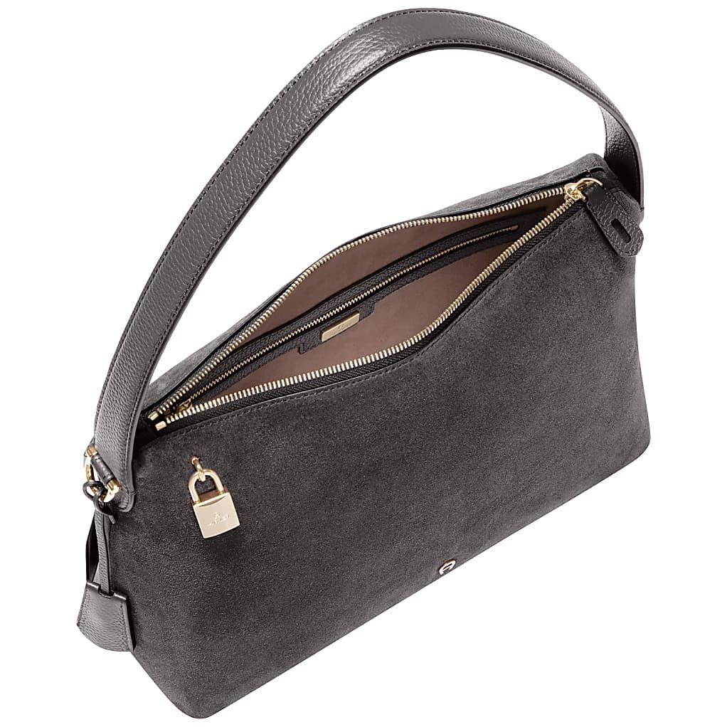 AIGNER DELIA SUEDE BEUTELTASCHE M - GRAU