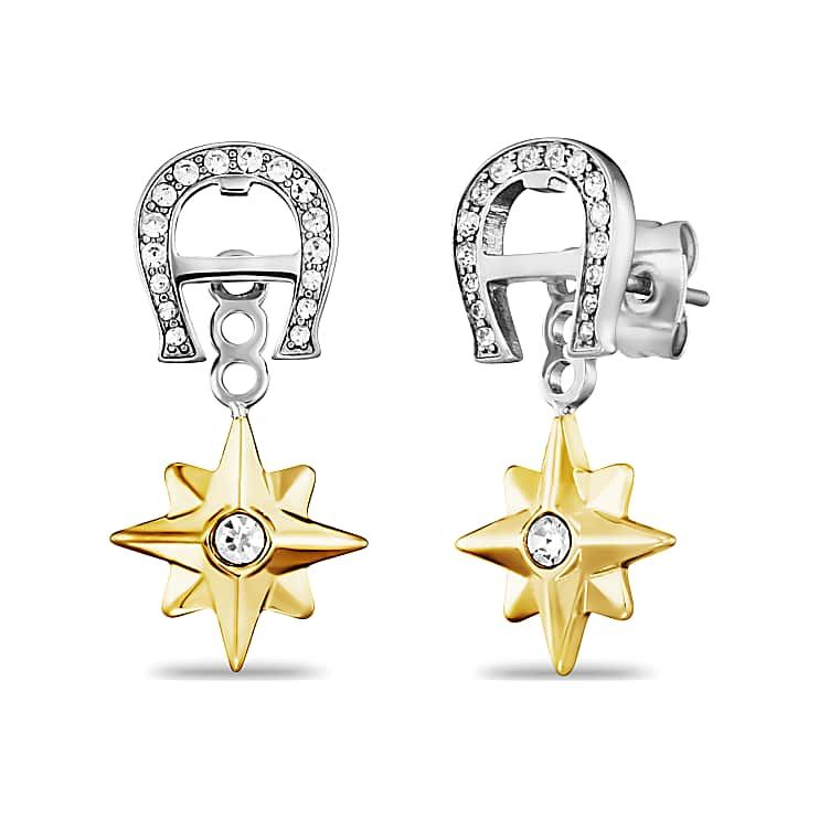 AIGNER A-LOGO OHRRINGE MIT STEINCHEN - MULTICOLOUR