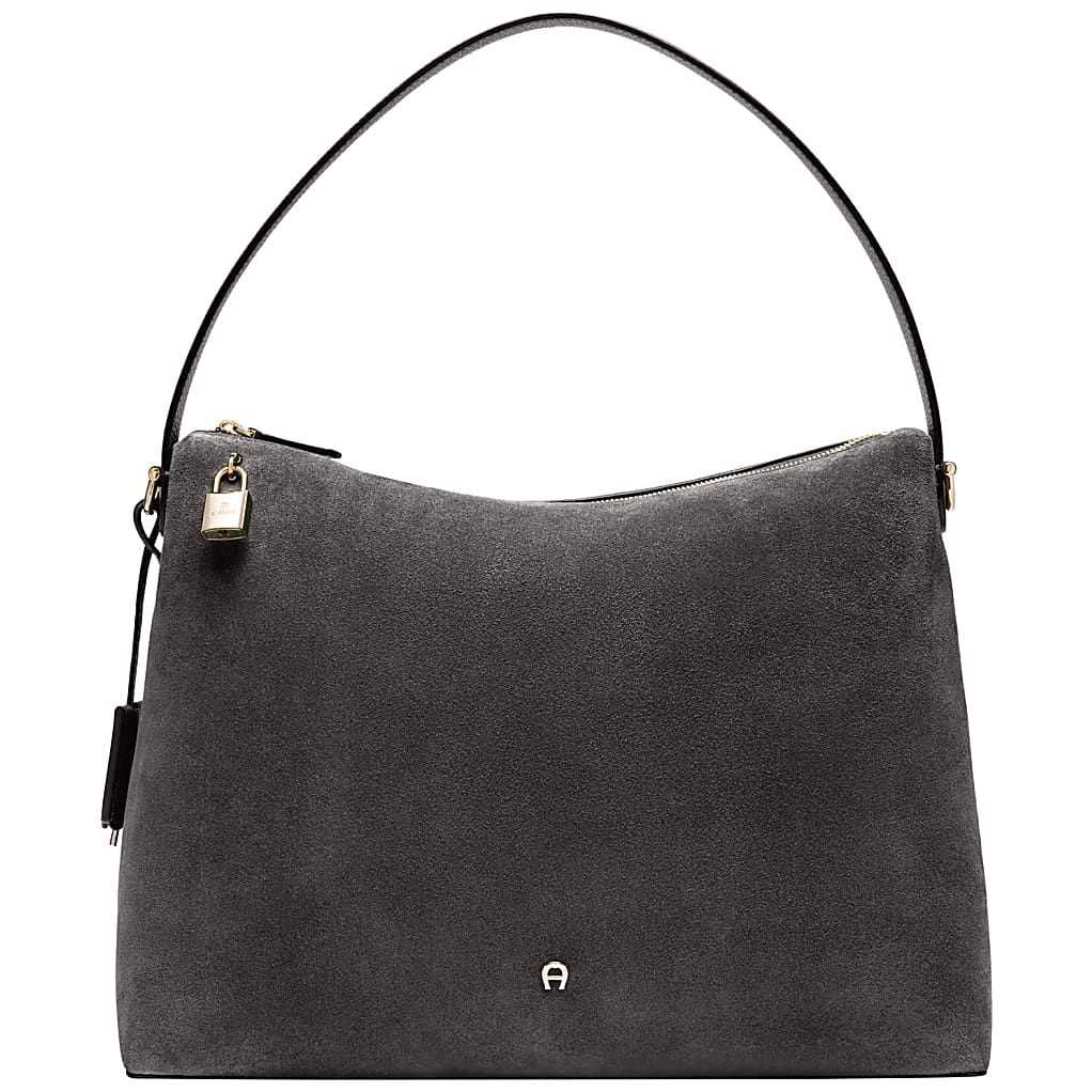 AIGNER DELIA SUEDE BEUTELTASCHE L - GRAU AIGNER DELIA SUEDE BEUTELTASCHE L - GRAU