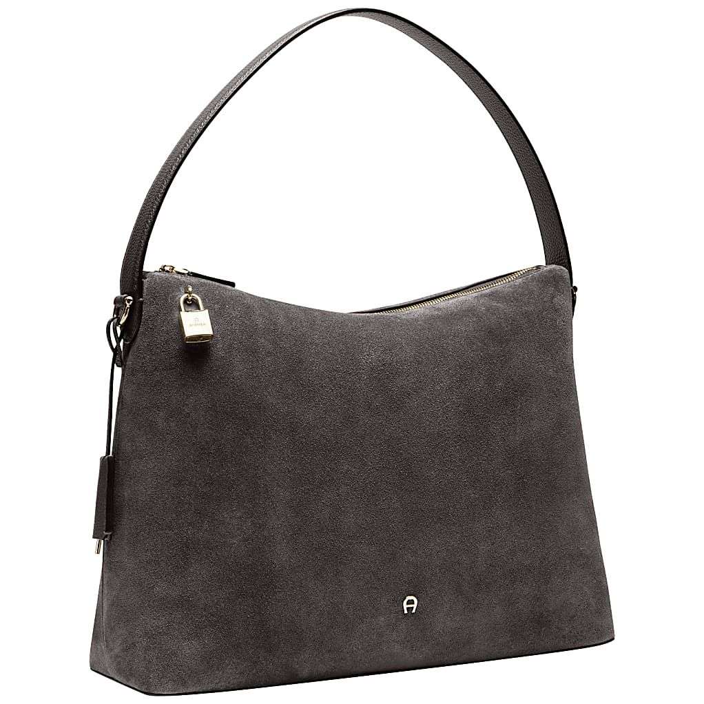 AIGNER DELIA SUEDE BEUTELTASCHE L - GRAU