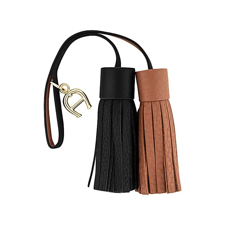 AIGNER FASHION ANHÄNGER QUASTEN BICOLOR - SCHWARZ