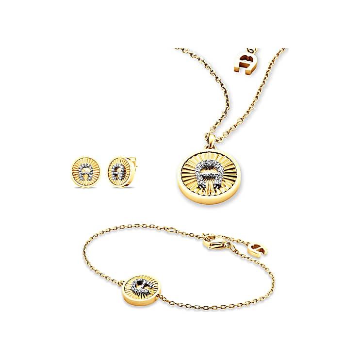 AIGNER SCHMUCKSET LOGO - GOLD