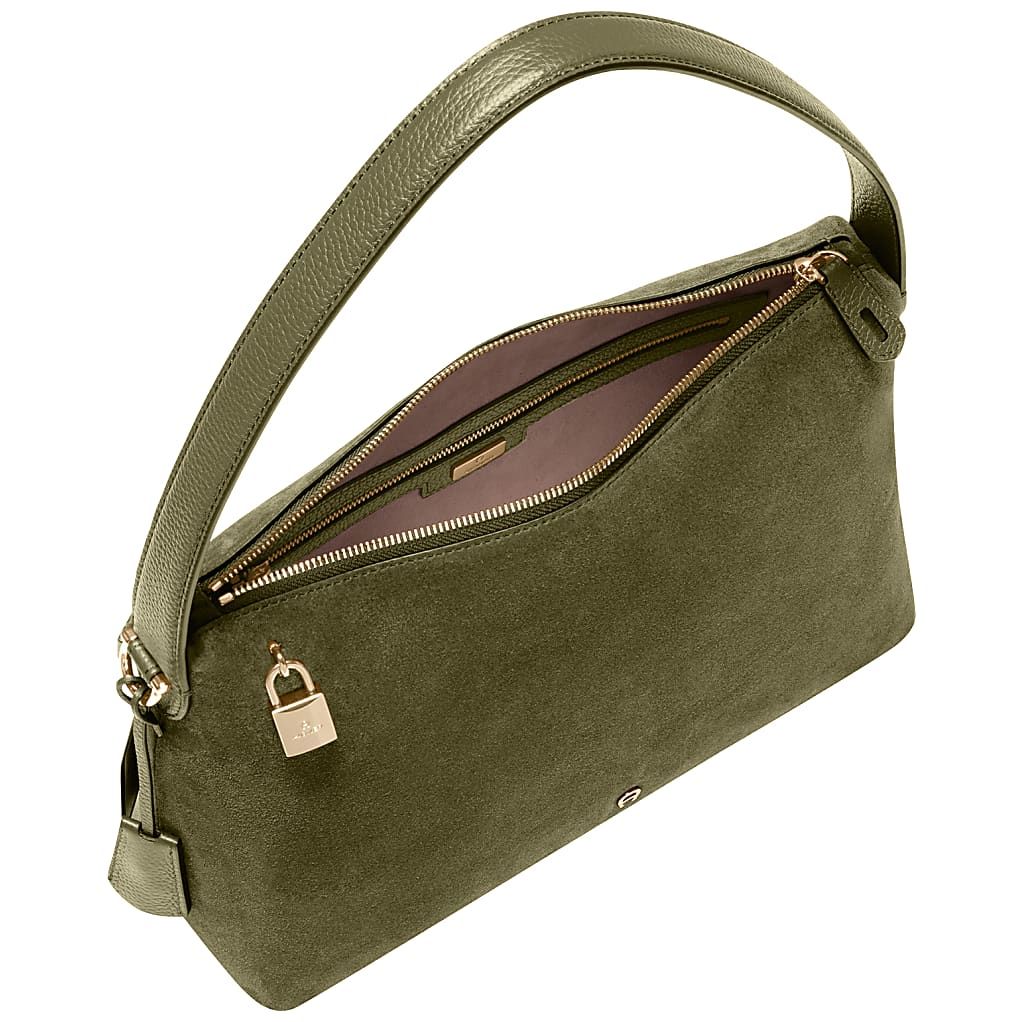 AIGNER DELIA SUEDE BEUTELTASCHE M - GRUEN