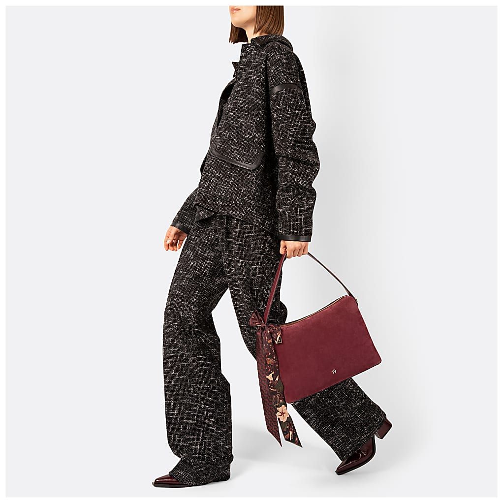 AIGNER DELIA SUEDE BEUTELTASCHE M - GRUEN