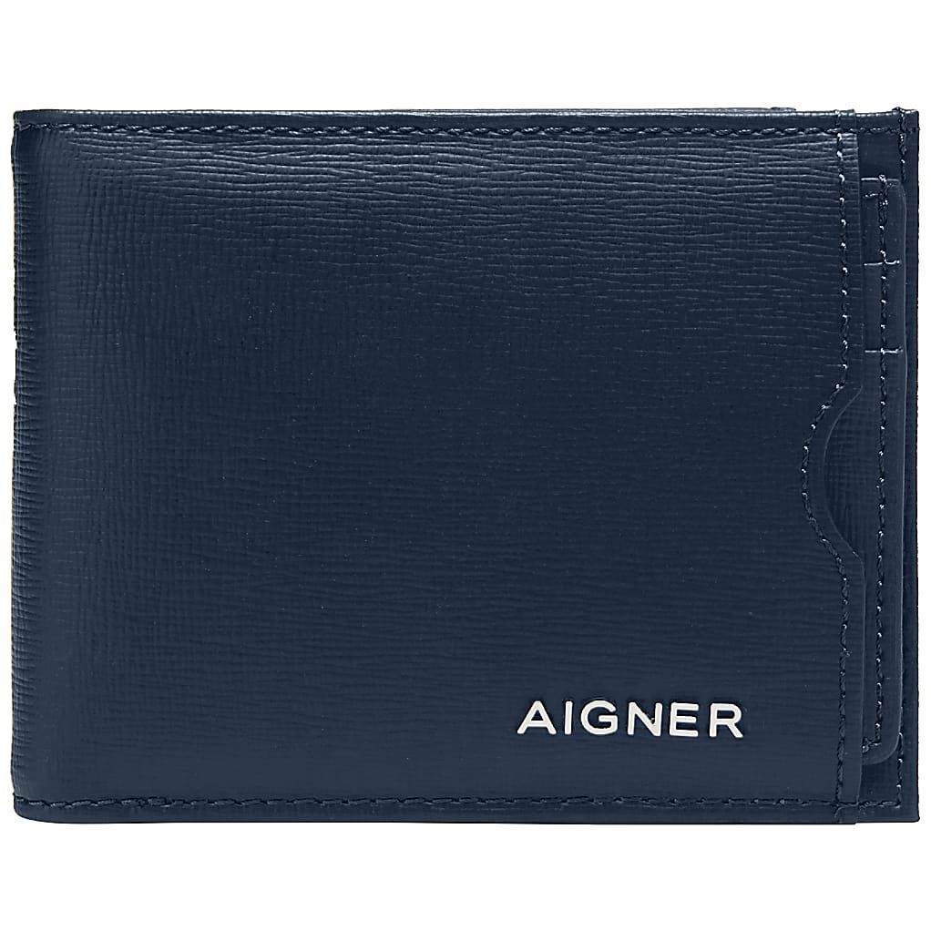 AIGNER SAFFIANO SCHEIN- UND KARTENTASCHE - BLAU