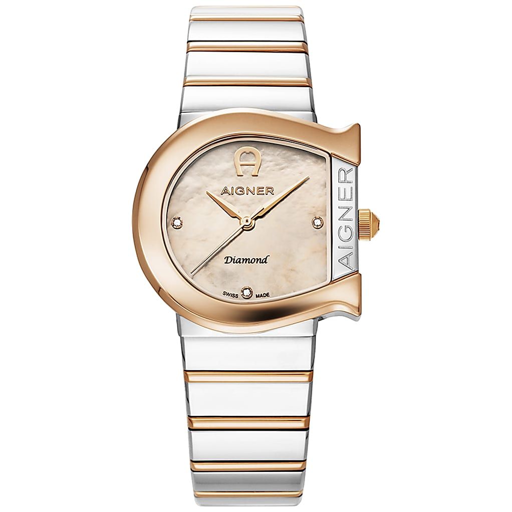 AIGNER DAMENUHR MATERA DIAMOND SILBER-ROSÉ - GOLD