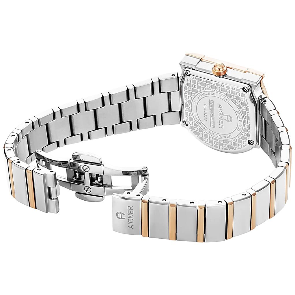 AIGNER DAMENUHR MATERA DIAMOND SILBER-ROSÉ - GOLD