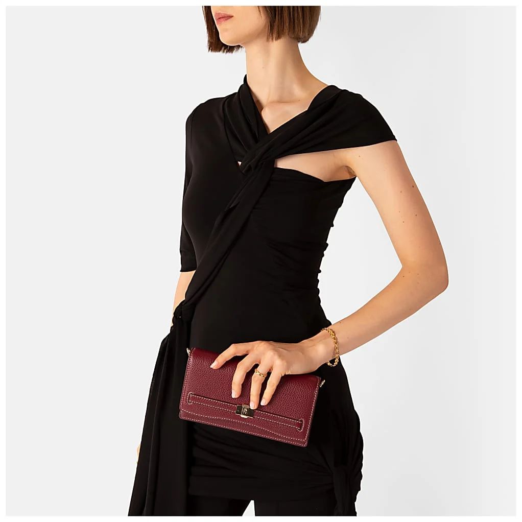 AIGNER FARAH WALLET ON CHAIN - BRAUN