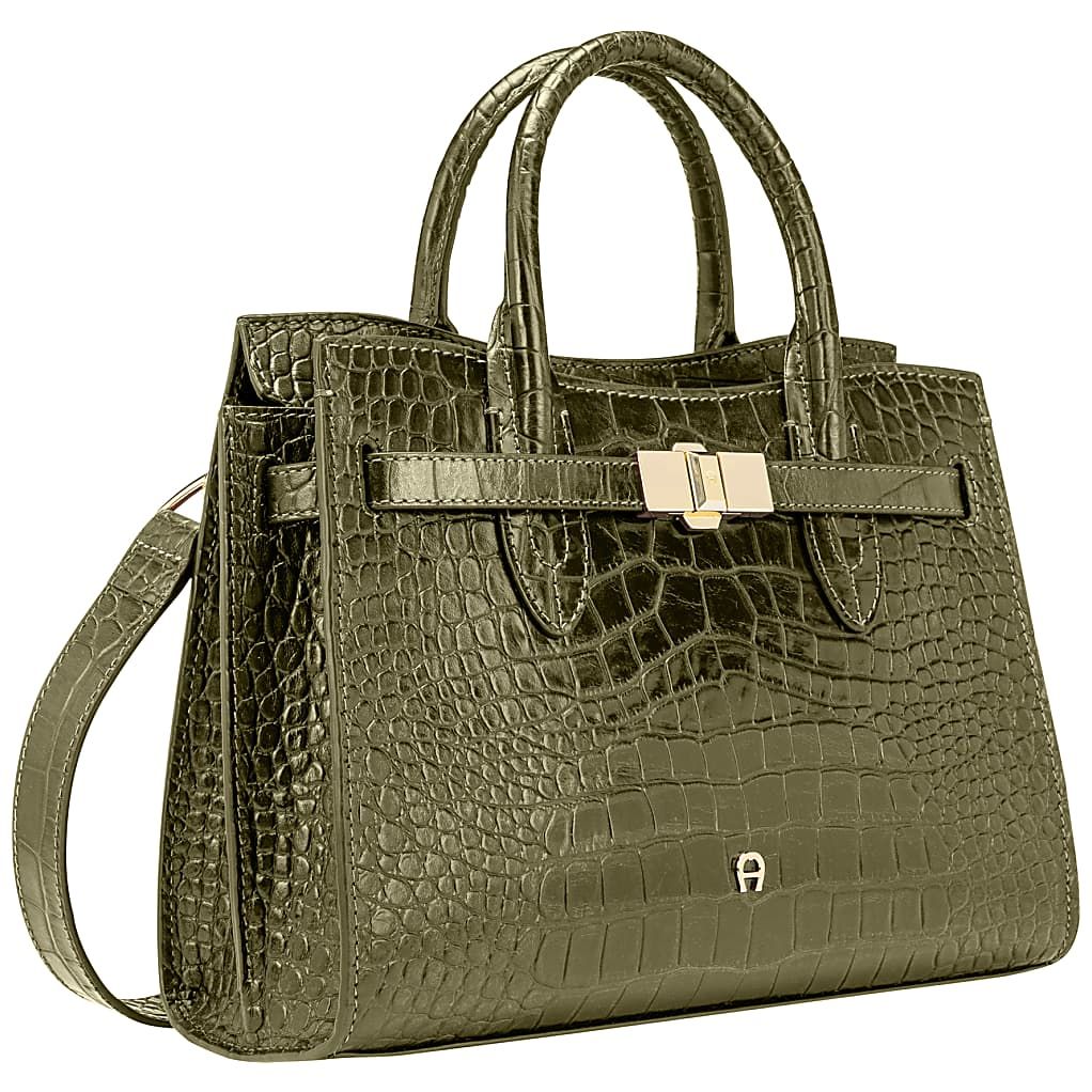 AIGNER FARAH COCCODRILLO HANDTASCHE M - GRUEN