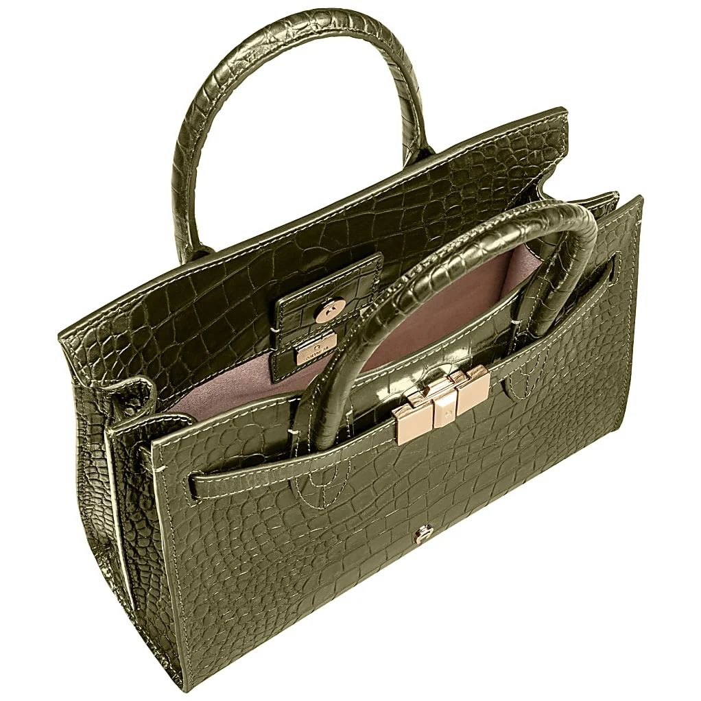 AIGNER FARAH COCCODRILLO HANDTASCHE M - GRUEN