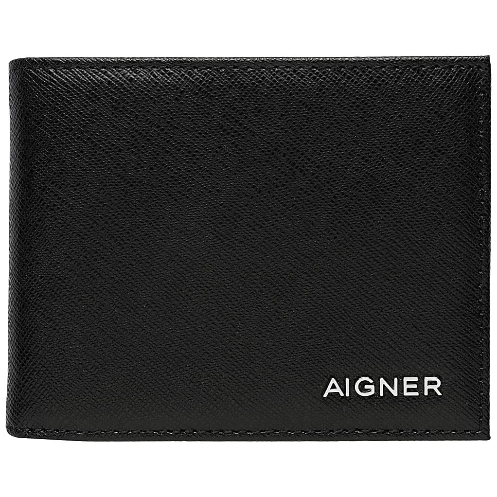 AIGNER SAFFIANO GELDBÖRSE - SCHWARZ