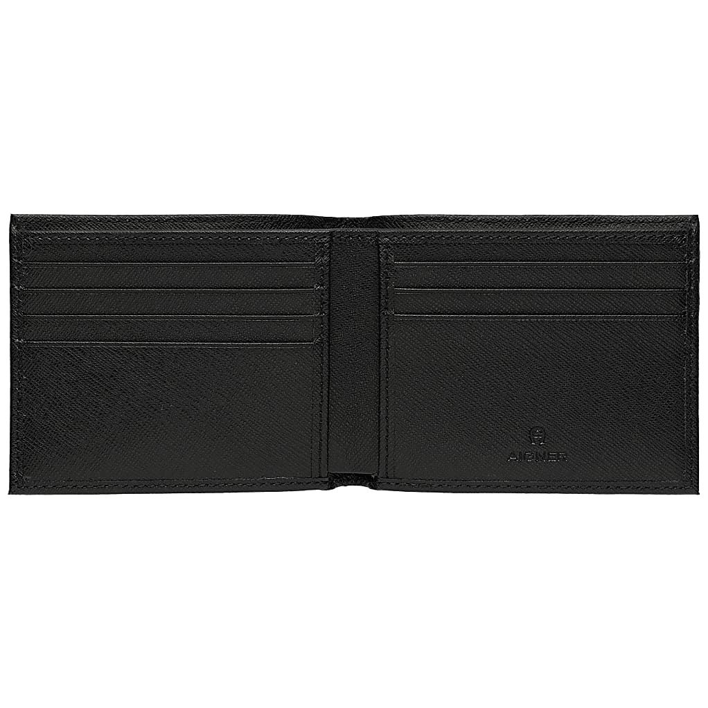 AIGNER SAFFIANO GELDBÖRSE - SCHWARZ