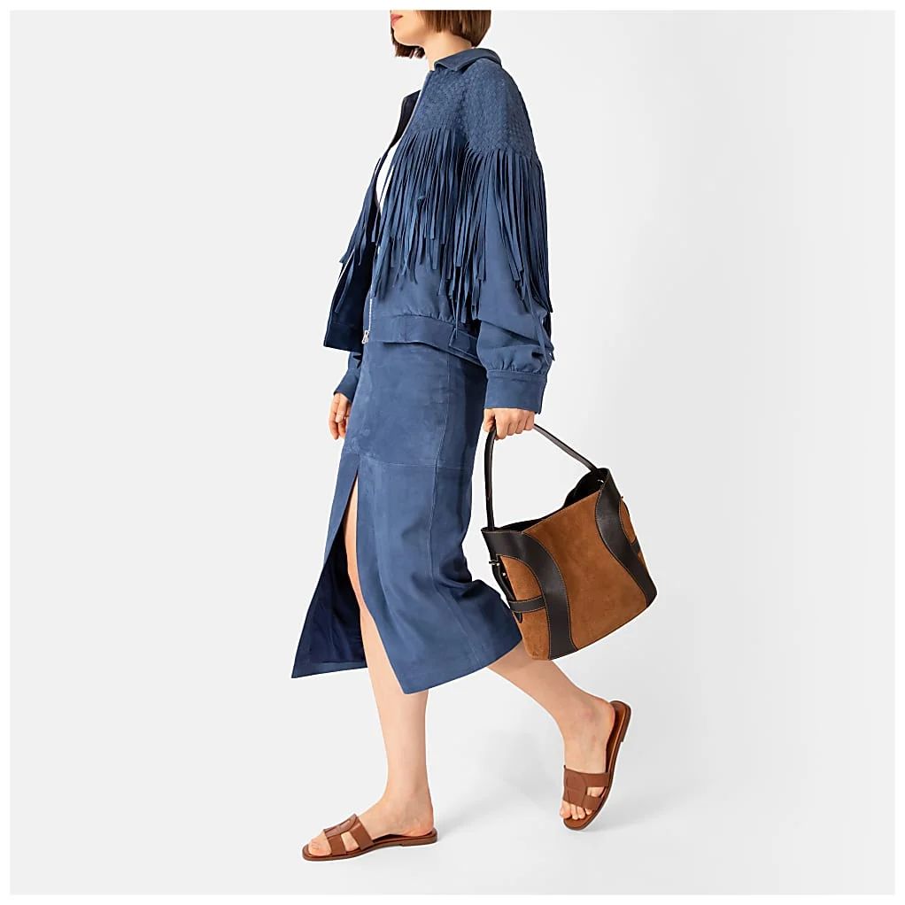 AIGNER DEBORAH SUEDE BEUTELTASCHE M - BEIGE