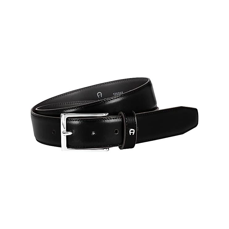AIGNER BUSINESS GÜRTEL 3,5 CM - SCHWARZ