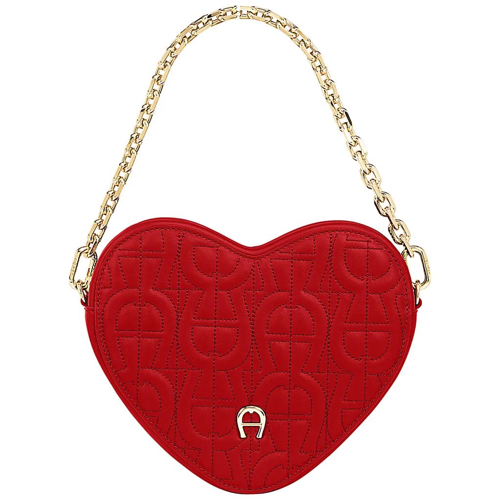 AIGNER HEART POUCH - ROT