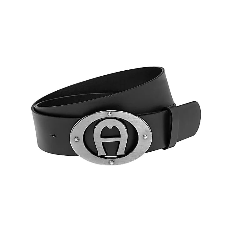 AIGNER AIGNER LOGO GÜRTEL 4 CM - SCHWAR