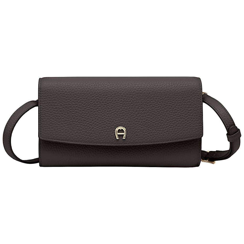 AIGNER PORTEMONNAIE MIT SCHULTERRIEMEN - GRAU