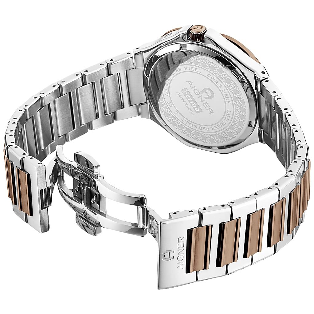 AIGNER HERRENUHR FERMO SILBER-BRAUN - BRAUN