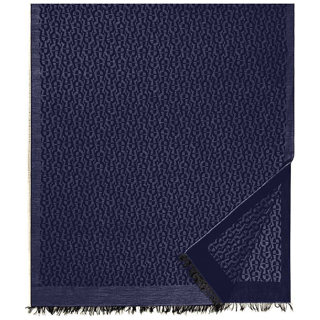 AIGNER LOGO SCHAL - BLAU