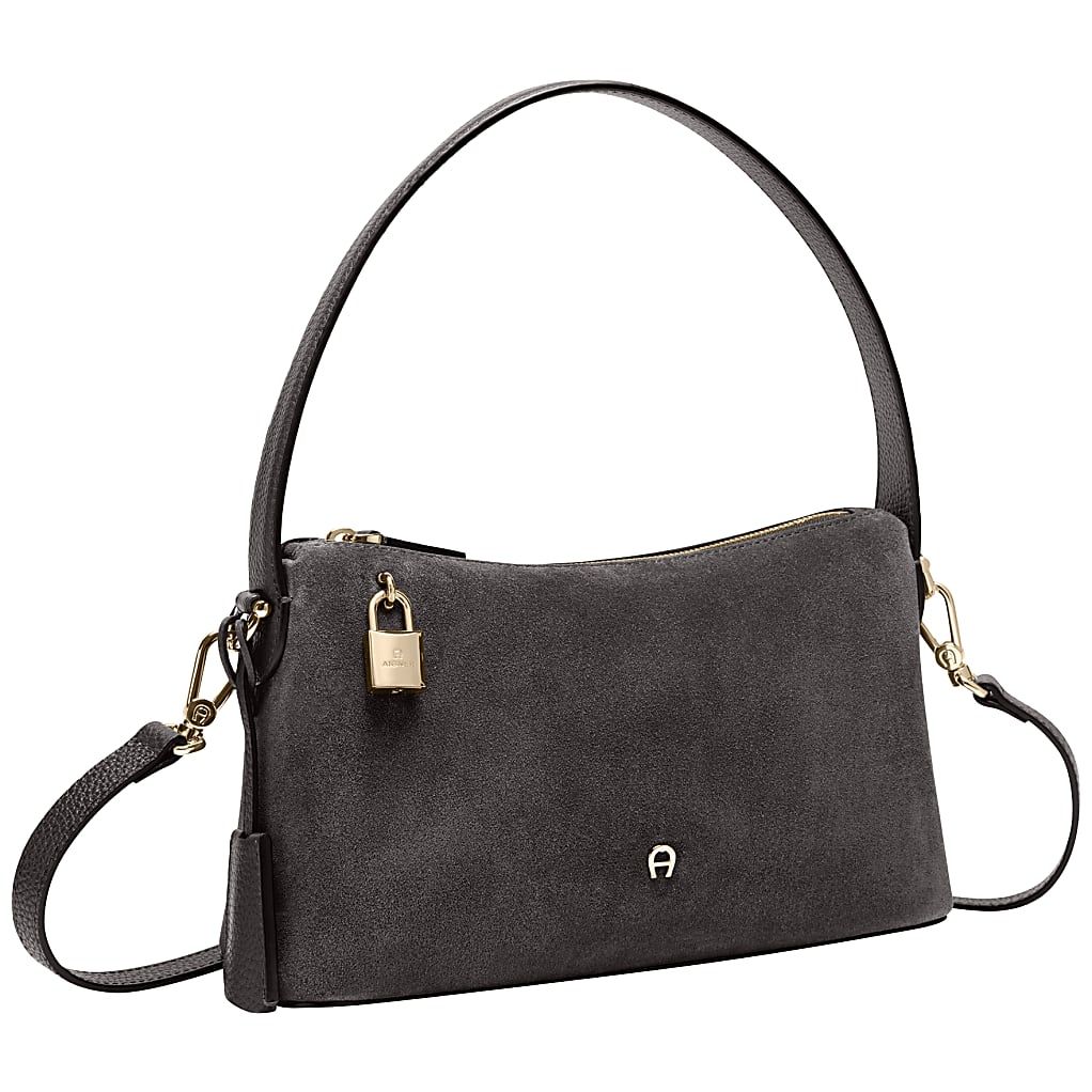 AIGNER DELIA SUEDE BEUTEL S - GRAU