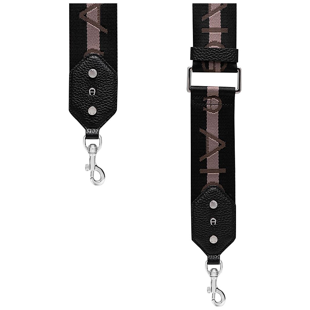 AIGNER TEXTIL SCHULTERRIEMEN LOGO - SCHWARZ