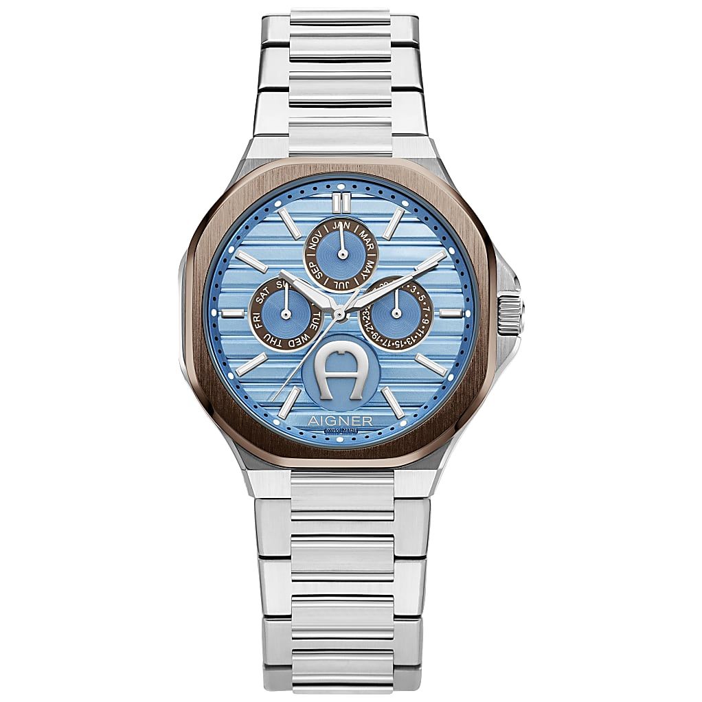 AIGNER HERRENUHR FERMO SILBER - BLAU