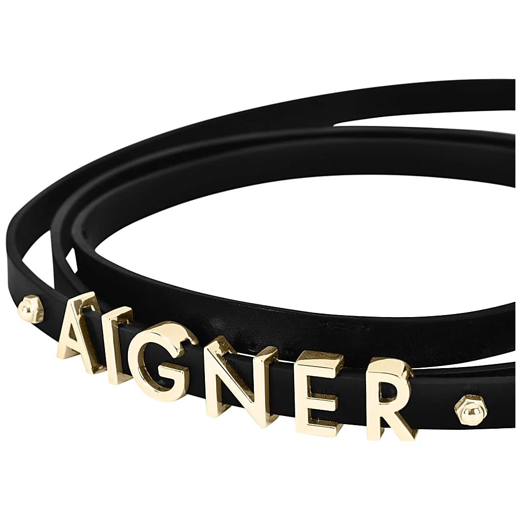 AIGNER LOGO GÜRTEL 1 CM - SCHWARZ