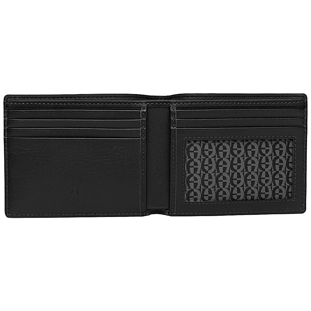 AIGNER PORTEMONNAIE LOGO - SCHWARZ