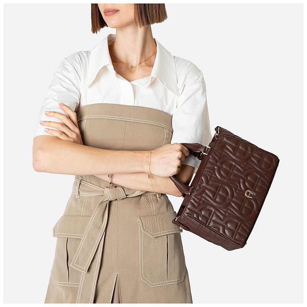 AIGNER DIADORA LOGO HANDTASCHE M - BRAUN