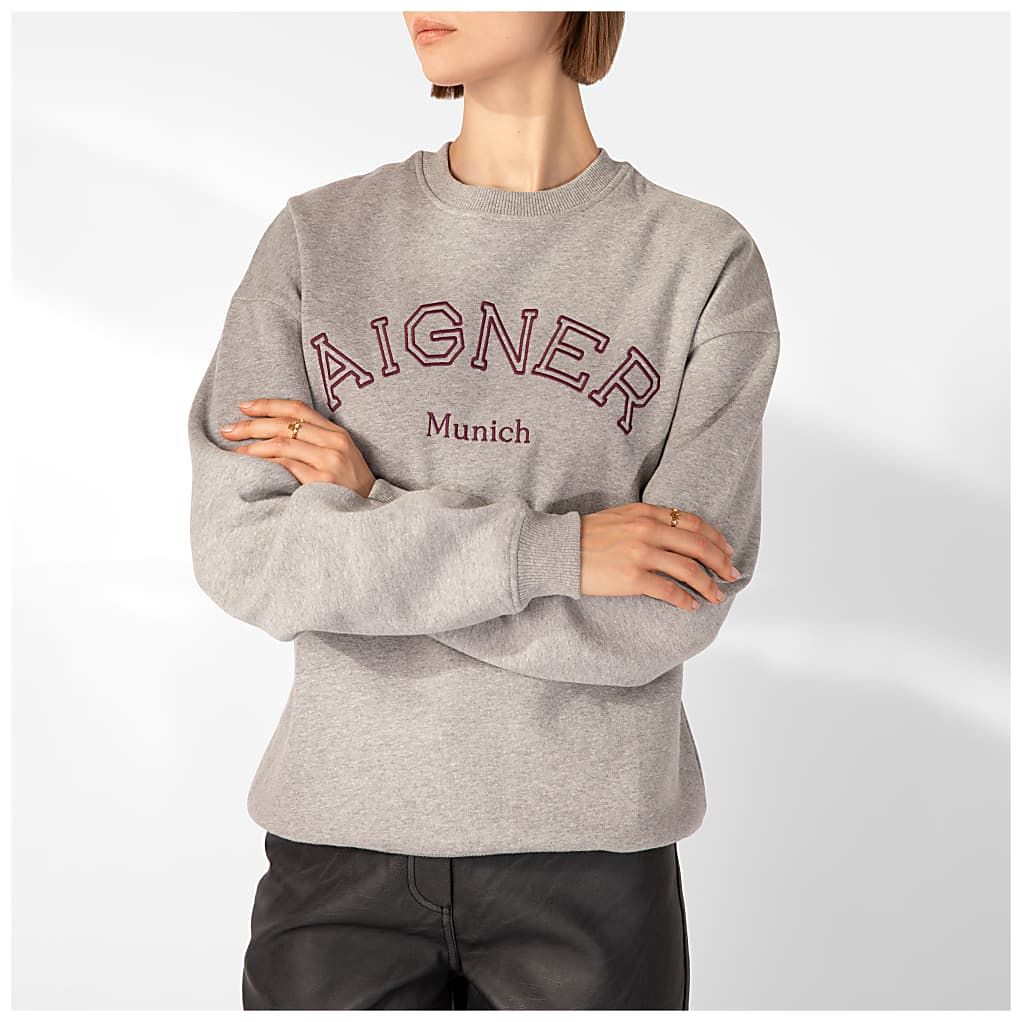 AIGNER SEASONAL SWEATSHIRT UNISEX - GRAU