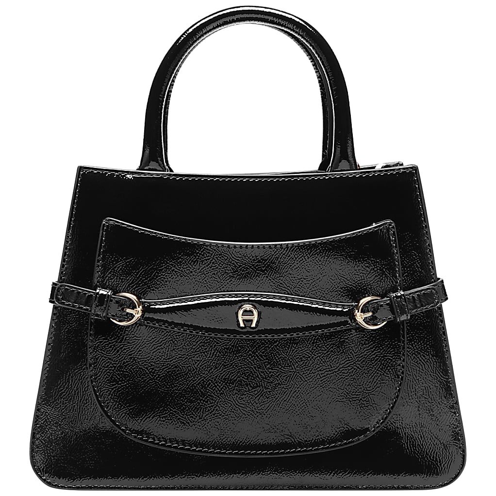 AIGNER CAVALLO LACCA HANDTASCHE M - SCHWARZ