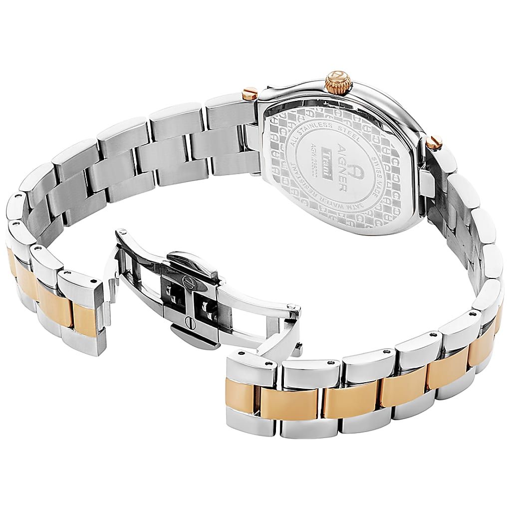 AIGNER DAMENUHR TRANI SILBER-ROSÉ - GOLD