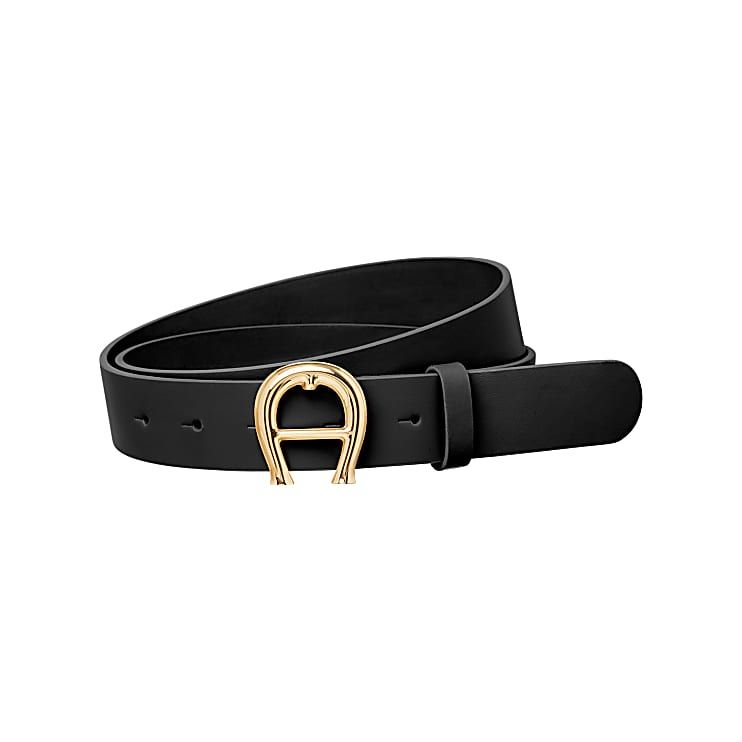 AIGNER LOGO GÜRTEL 3 CM - SCHWARZ
