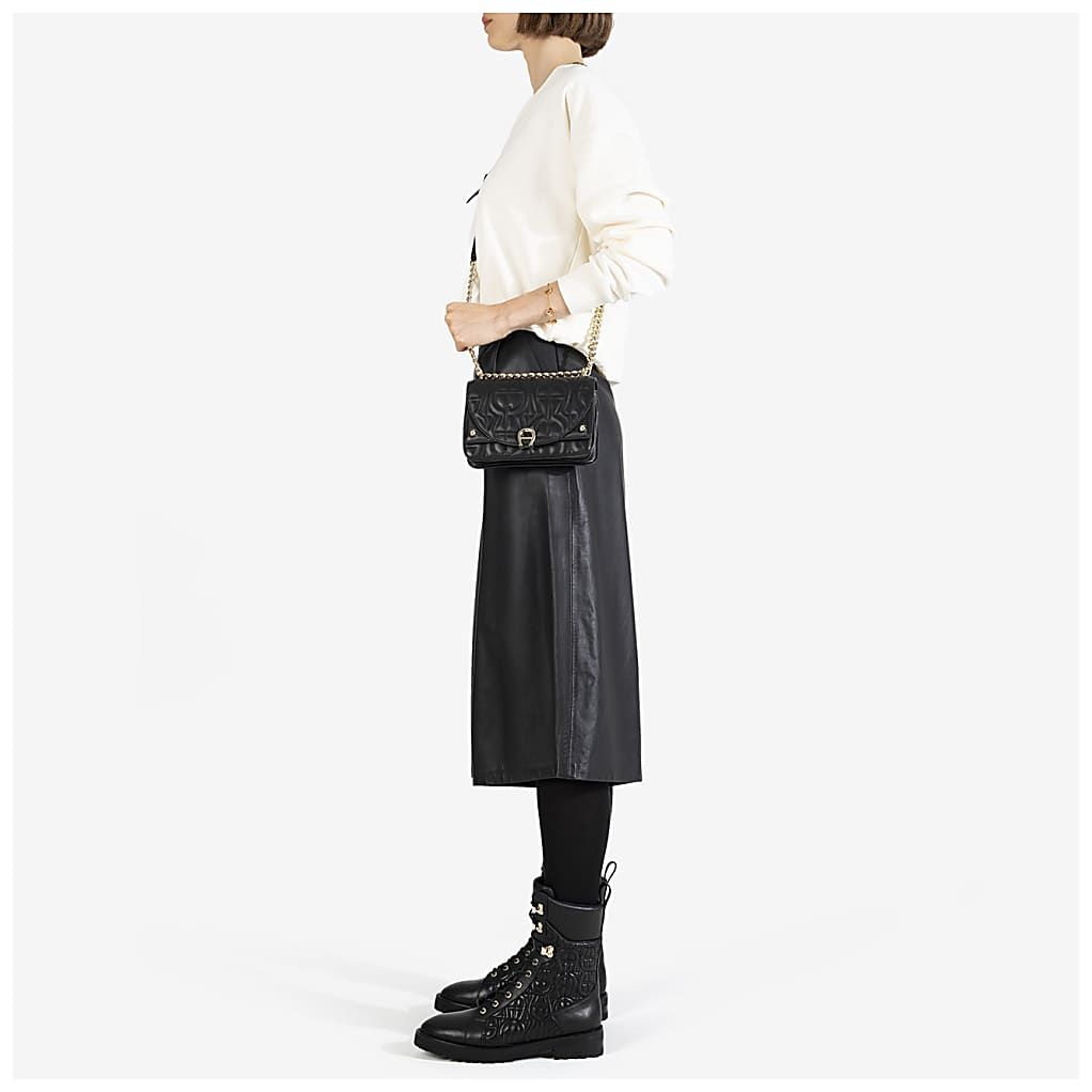 AIGNER DIADORA UMHÄNGETASCHE LOGO XS - SCHWARZ