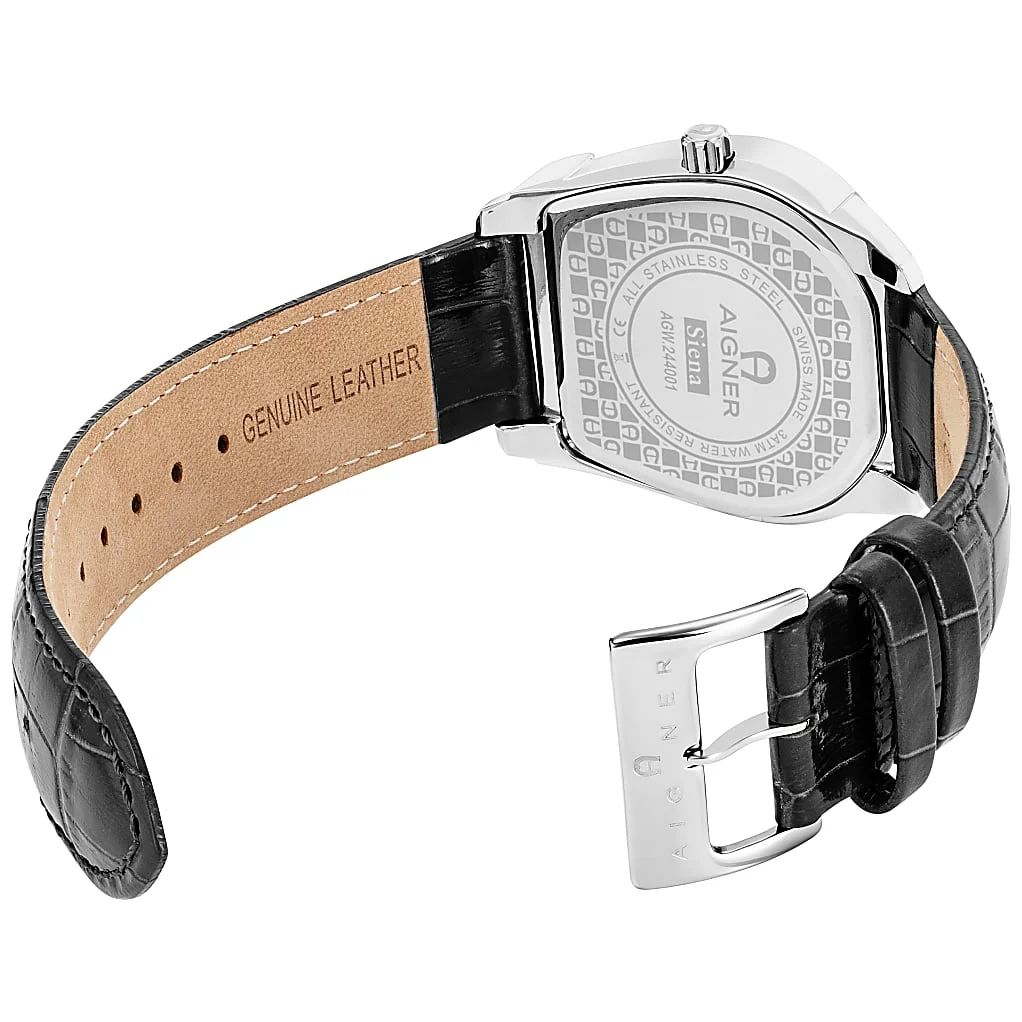 AIGNER HERRENUHR SIENA SILBER - SCHWARZ