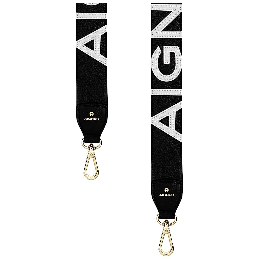 AIGNER LOGO SCHULTERRIEMEN 100 CM - SCHWARZ