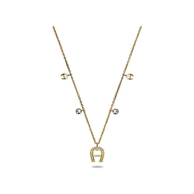 AIGNER HALSKETTE MIT LOGO-ANHÄNGER - GOLD