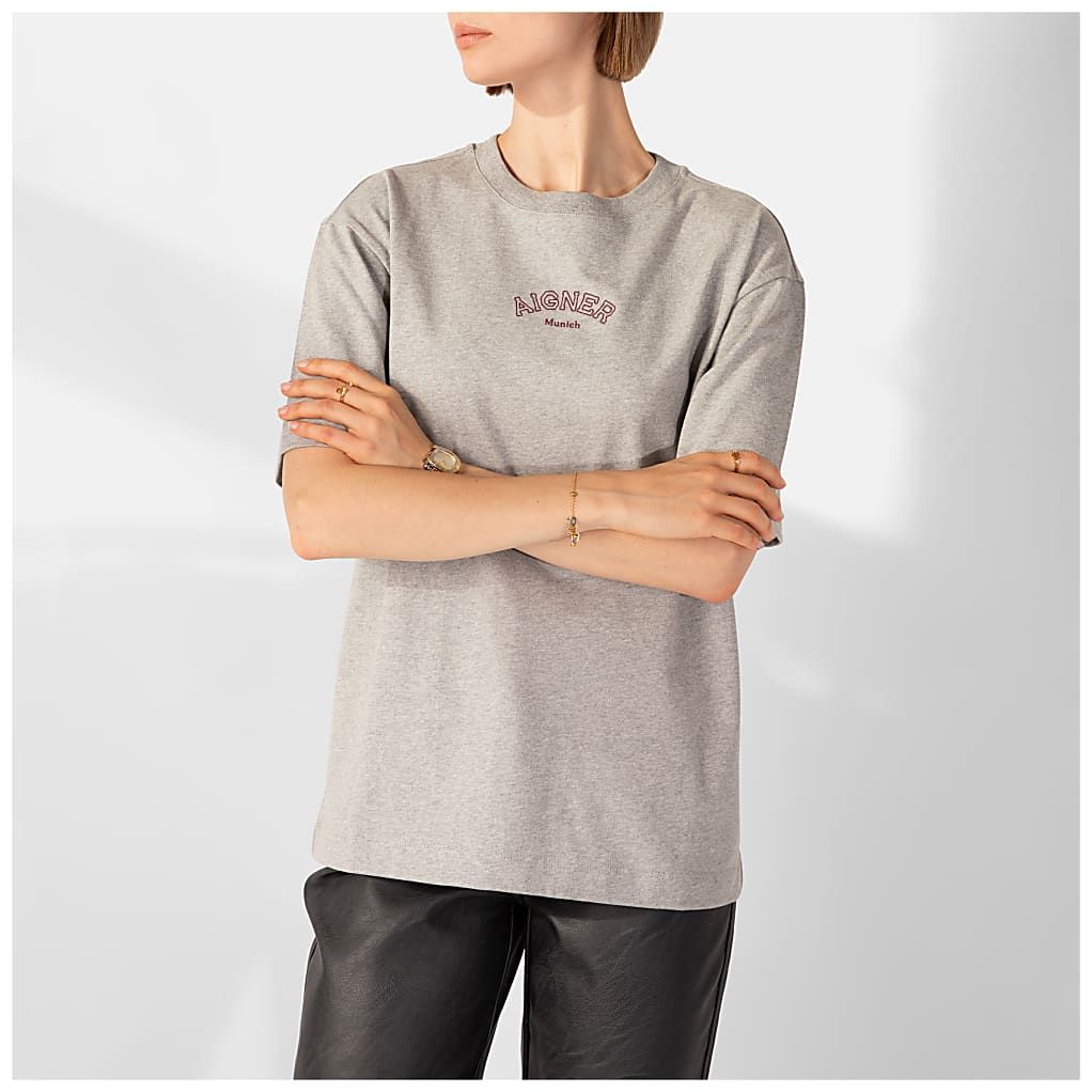 AIGNER SEASONAL T-SHIRT UNISEX - GRAU