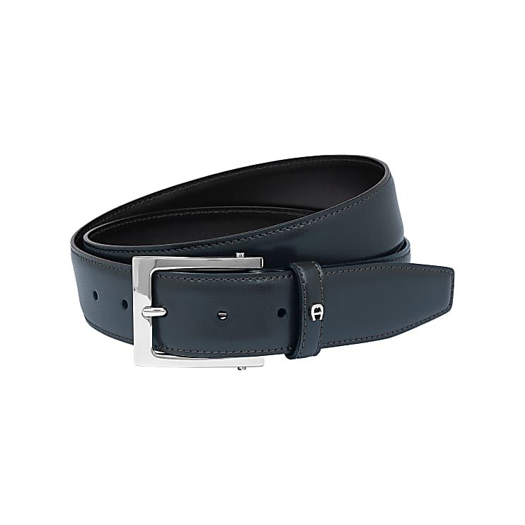 AIGNER BUSINESS GÜRTEL 3,5 CM - BLAU