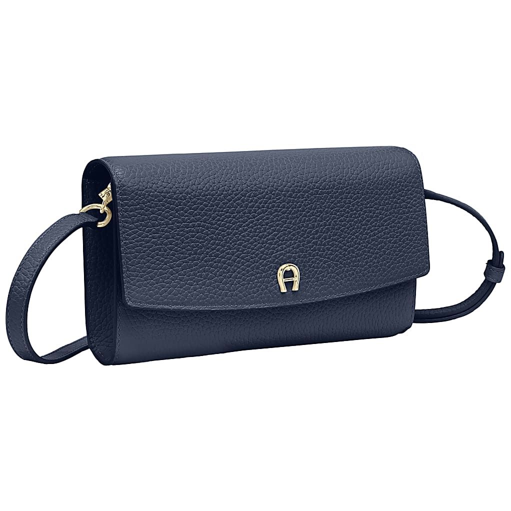 AIGNER PORTEMONNAIE MIT SCHULTERRIEMEN - BLAU